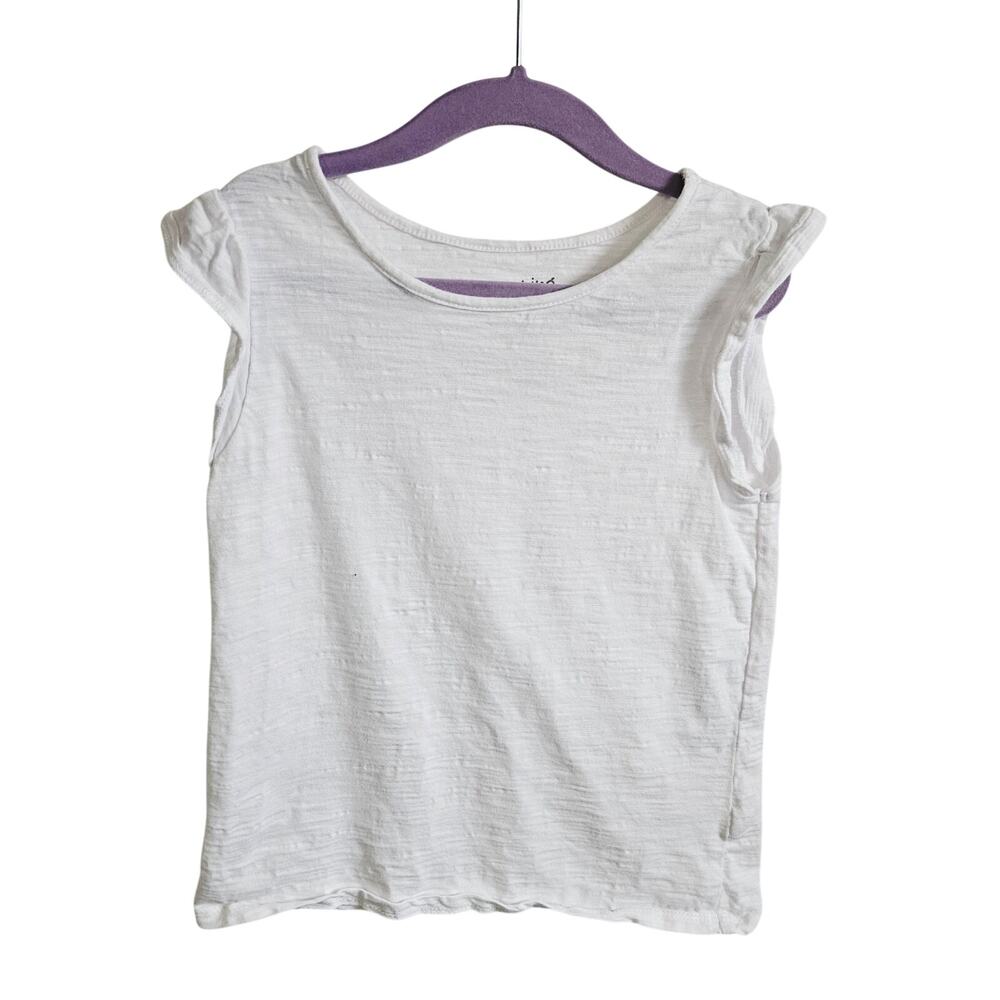 Jumping Beans Flutter Cap Sleeve Tee Shirt White Cotton Elevated Basic Size 6X